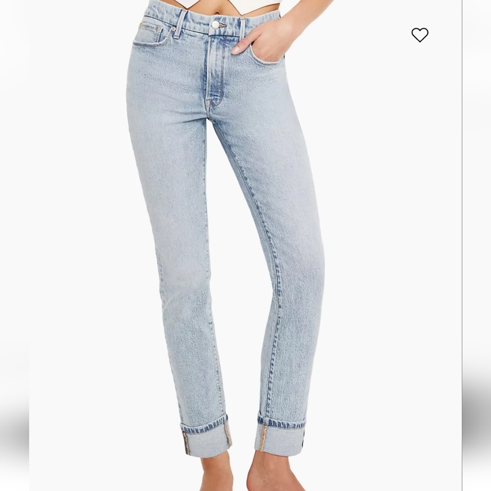 GOOD AMERICAN classic slim straight leg jeans